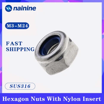 DIN985 M3-M24 316 Stainless Steel Self-locking Hexagon Nuts Locknut Slip Lock Nut With Nylon Insert A132
DIN985 M3-M24 316 Stainless Steel Self-locking Hexagon Nuts Locknut Slip Lock Nut With Nylon Insert A132