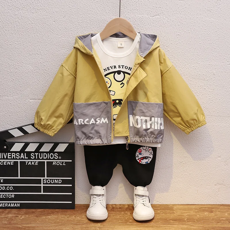 Coat Hooded BOY'S Spring New Style Set Zipper Mixed Colors-Style Cartoon Printed Underwear Three-piece Set
Coat Hooded BOY'S Spring New Style Set Zipper Mixed Colors-Style Cartoon Printed Underwear Three-piece Set