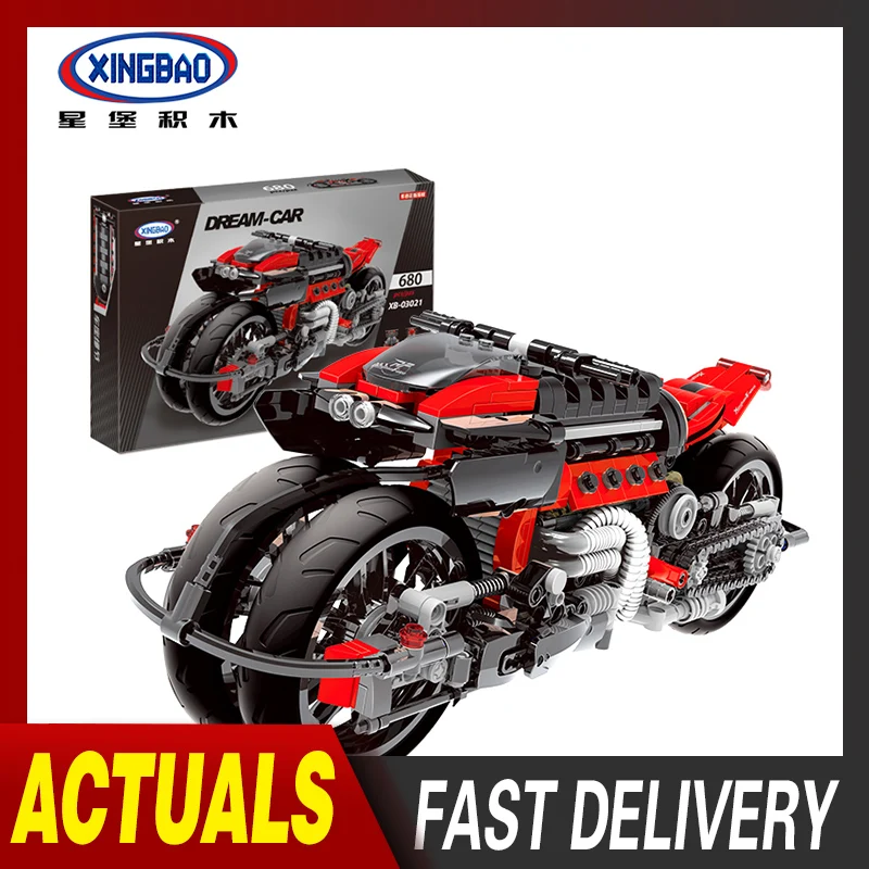 Xingbao 03021 Technic Series Off-Road Motorcycle Vehicle Model Building Stacking Blocks For Kids Brick 680pcs Motorbike DIY Toys
Xingbao 03021 Technic Series Off-Road Motorcycle Vehicle Model Building Stacking Blocks For Kids Brick 680pcs Motorbike DIY Toys