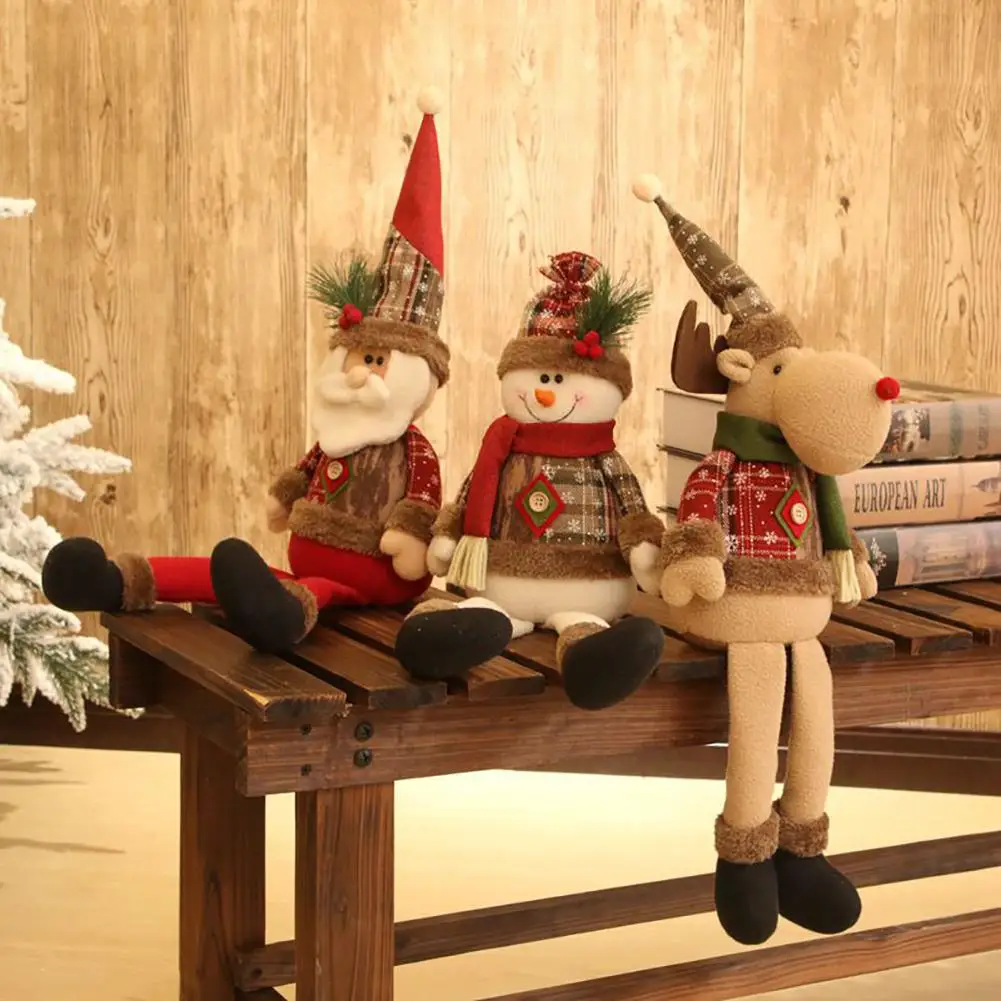 christmas big dolls xmas decor snowman reindeer santa claus home