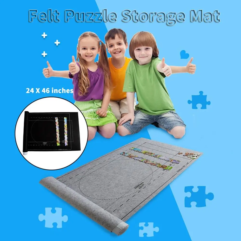 Puzzles Mat Jigsaw Roll Felt Mat Kids Play Mat 24x46 inch Puzzle Storage Mat Roll Up Puzzle For Up To 1500 PCS Infant Playmat
Puzzles Mat Jigsaw Roll Felt Mat Kids Play Mat 24x46 inch Puzzle Storage Mat Roll Up Puzzle For Up To 1500 PCS Infant Playmat