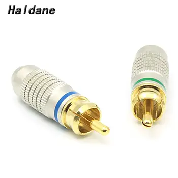 Haldane 4pcs HiFi Gold Plated RCA Plug Gold-plated RCA Connector For Diy AMP CD Player Speaker Audio Cable
Haldane 4pcs HiFi Gold Plated RCA Plug Gold-plated RCA Connector For Diy AMP CD Player Speaker Audio Cable
