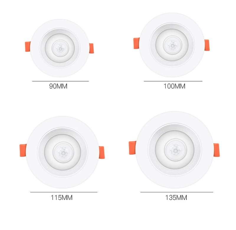 10pcs PIR Motion Sensor Downlights 5W 7W 9W 110-240V Recessed Ceiling Spot Lamp Intelligent Infrared Induction SMD LED Lighting
