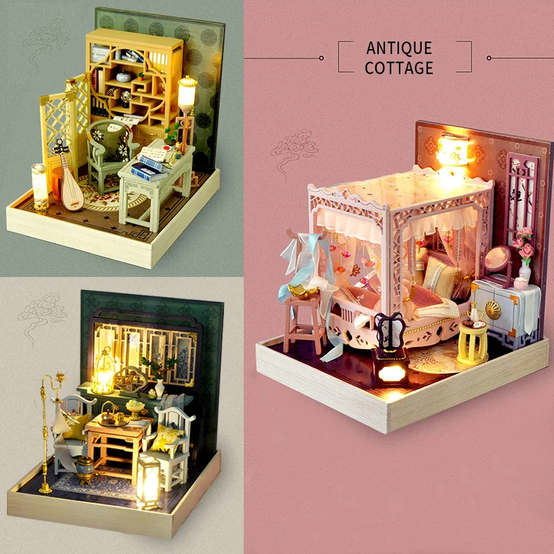 Diy Wooden Miniature Dollhouse Kit Antiquity House Model Building Birthday Gift Toys For Children Roombox Doll House Furniture
Diy Wooden Miniature Dollhouse Kit Antiquity House Model Building Birthday Gift Toys For Children Roombox Doll House Furniture