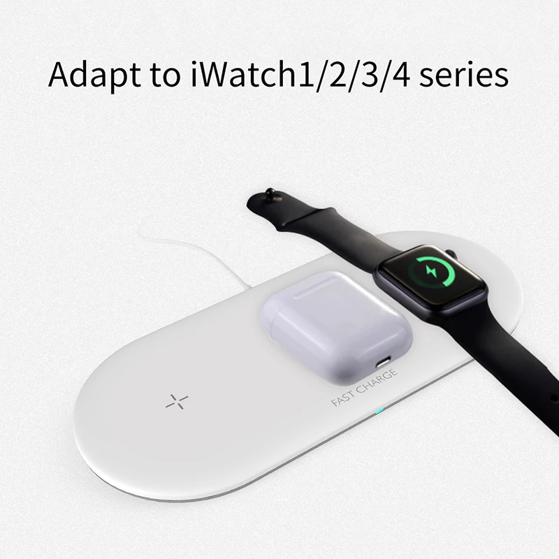 Беспроводное зарядное устройство 3 в 1 быстрая зарядка для Iphone iwatch Samsung док