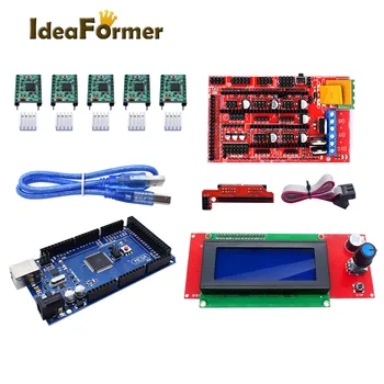 RAMPS 1.4 Control Board+Mega 2560 R3 official version Circuit Board+5Pcs A4988 Stepper Motor Driver +LCD2004 Display Screen kit.
RAMPS 1.4 Control Board+Mega 2560 R3 official version Circuit Board+5Pcs A4988 Stepper Motor Driver +LCD2004 Display Screen kit.