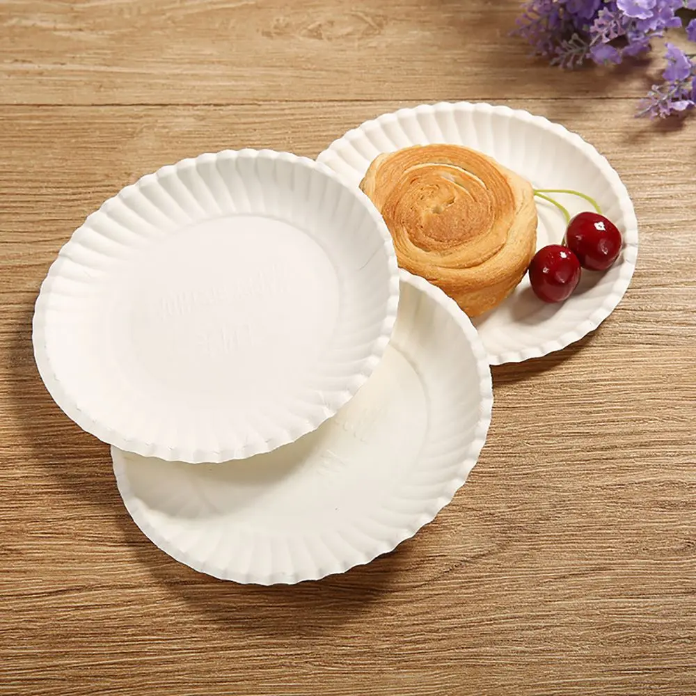 Фото 20 шт. одноразовые тарелки белая бумажная тарелка Детские на день рождения