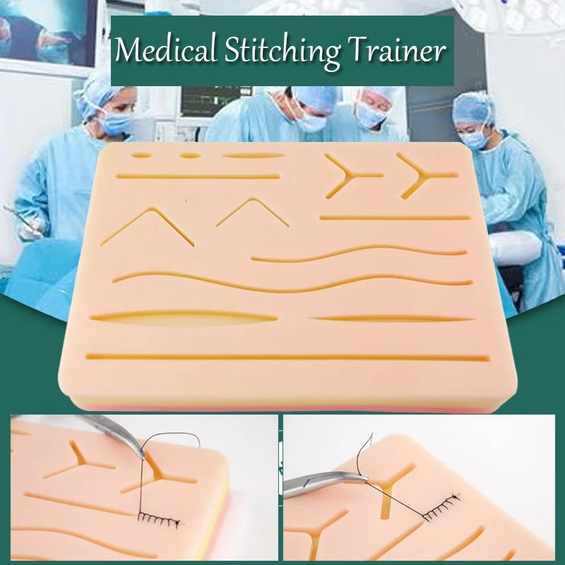 Medical Skin Suture Surgical Training Kit Pad Suture Training Kit Suture Pad Trauma Accessories for Practice and Training Use
Medical Skin Suture Surgical Training Kit Pad Suture Training Kit Suture Pad Trauma Accessories for Practice and Training Use