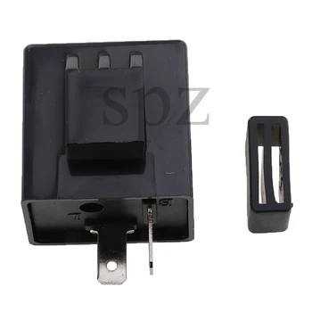 DC6-12V 2 Pin Motorcycle Turn Signal Light Indicator Flasher LED Blinker Relay Beeper With Beeper Sounds Voice To Indicate