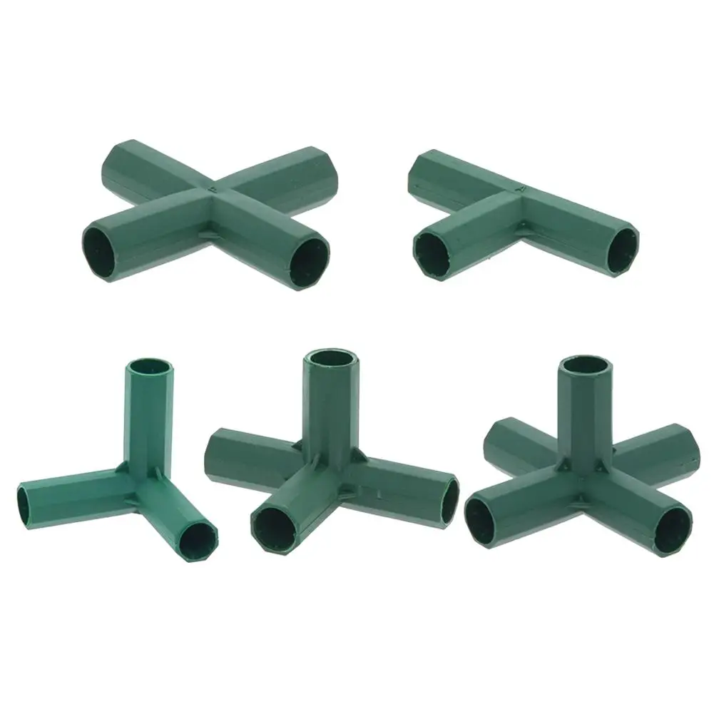 16MM Greenhouse Frame Connectors PVC Fitting 5 Types Stable Support