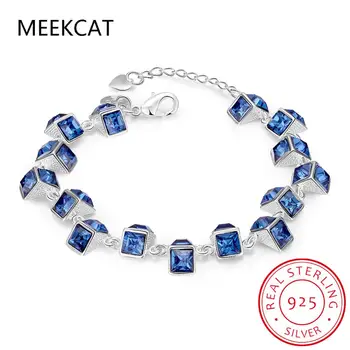 Dark Blue Sapphire Women's Bracelets with Cubic Zirconia Diamond Stone 925 Sterling Silver Wedding Party Fine Jewelry
Dark Blue Sapphire Women's Bracelets with Cubic Zirconia Diamond Stone 925 Sterling Silver Wedding Party Fine Jewelry