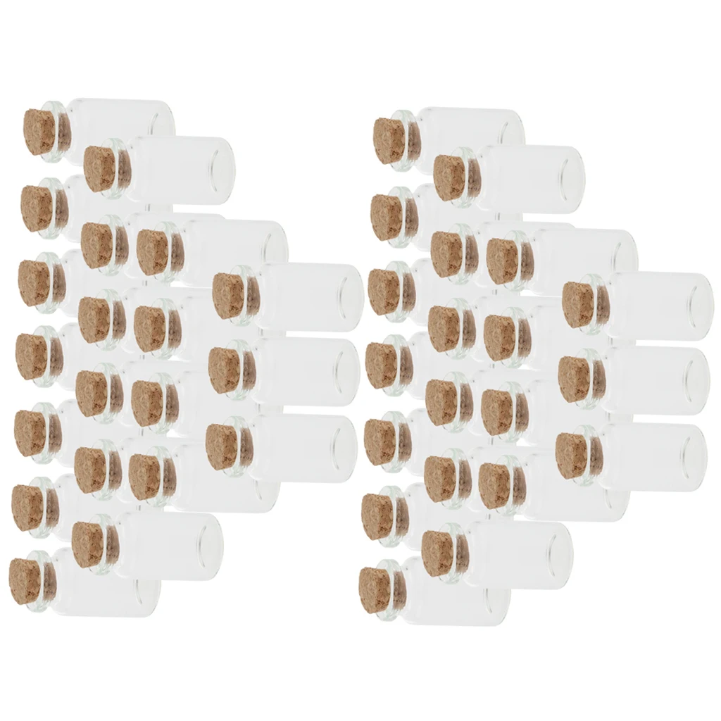 40 x Small 10ml Mini Cork Stopper Glass Vial Jars Drifting Wishing Bottles 40 x Small 10ml Mini Cork Stopper Glass Vial Jars Drifting Wishing Bottles