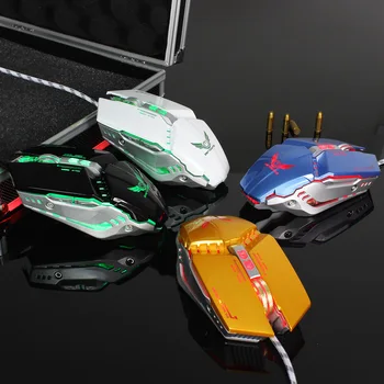 Mechanical professional gaming Wired breathing light mouse Seven-button Four-color glare gamer mice computer accessories 
Mechanical professional gaming Wired breathing light mouse Seven-button Four-color glare gamer mice computer accessories