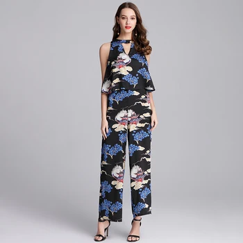 Sexy Sleeveless Hollow Out Jumpsuit Women Printed Tank Playsuit Vintage Wide leg Overalls Summer Rompers Beach Boho 2020 A438
Sexy Sleeveless Hollow Out Jumpsuit Women Printed Tank Playsuit Vintage Wide leg Overalls Summer Rompers Beach Boho 2020 A438