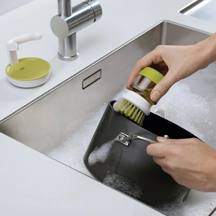 The United Kingdom Joseph Creative Soap Dispenser + Pressure Liquid Washing Pot Brush Kitchen Useful Product Deoiled Brush Wash
The United Kingdom Joseph Creative Soap Dispenser + Pressure Liquid Washing Pot Brush Kitchen Useful Product Deoiled Brush Wash