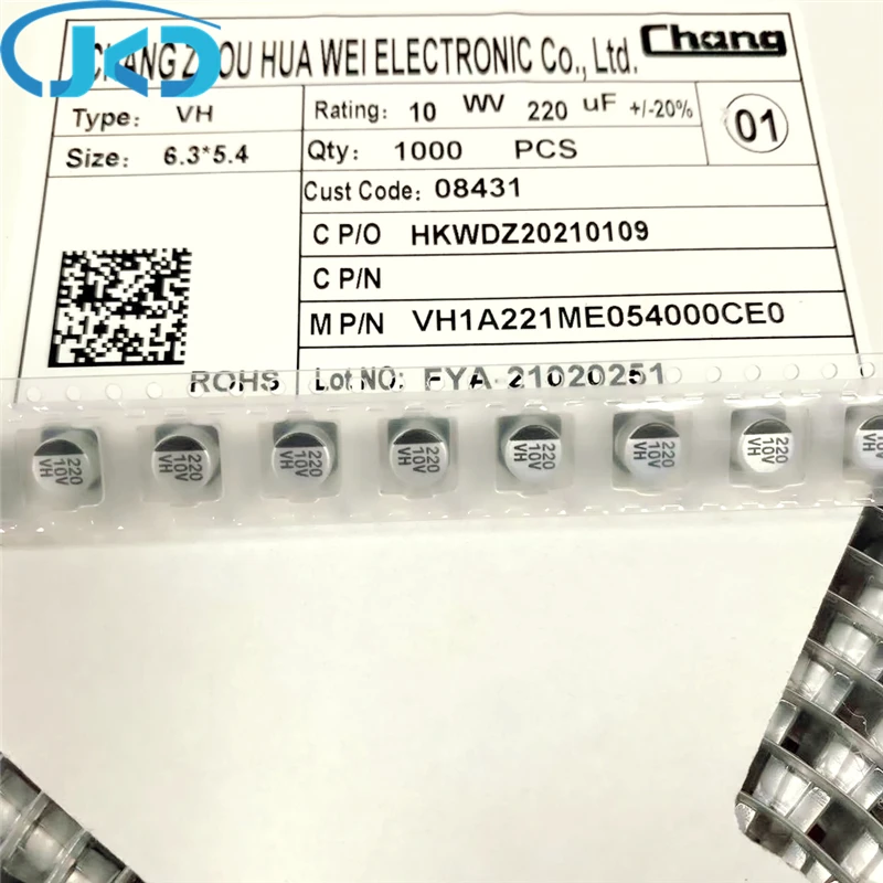 10pcs New 220uF 16V 6.3x5.4mm Super Low ESR 16V220uF For Motherboard VGA High Quality SMD Aluminum Electrolytic Capacitor
10pcs New 220uF 16V 6.3x5.4mm Super Low ESR 16V220uF For Motherboard VGA High Quality SMD Aluminum Electrolytic Capacitor