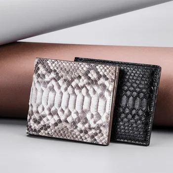 Authentic Real Python Leather Unisex Men's Short Purse Small Card Holders Genuine Exotic Snakeskin Male Bifold Wallet
Authentic Real Python Leather Unisex Men's Short Purse Small Card Holders Genuine Exotic Snakeskin Male Bifold Wallet