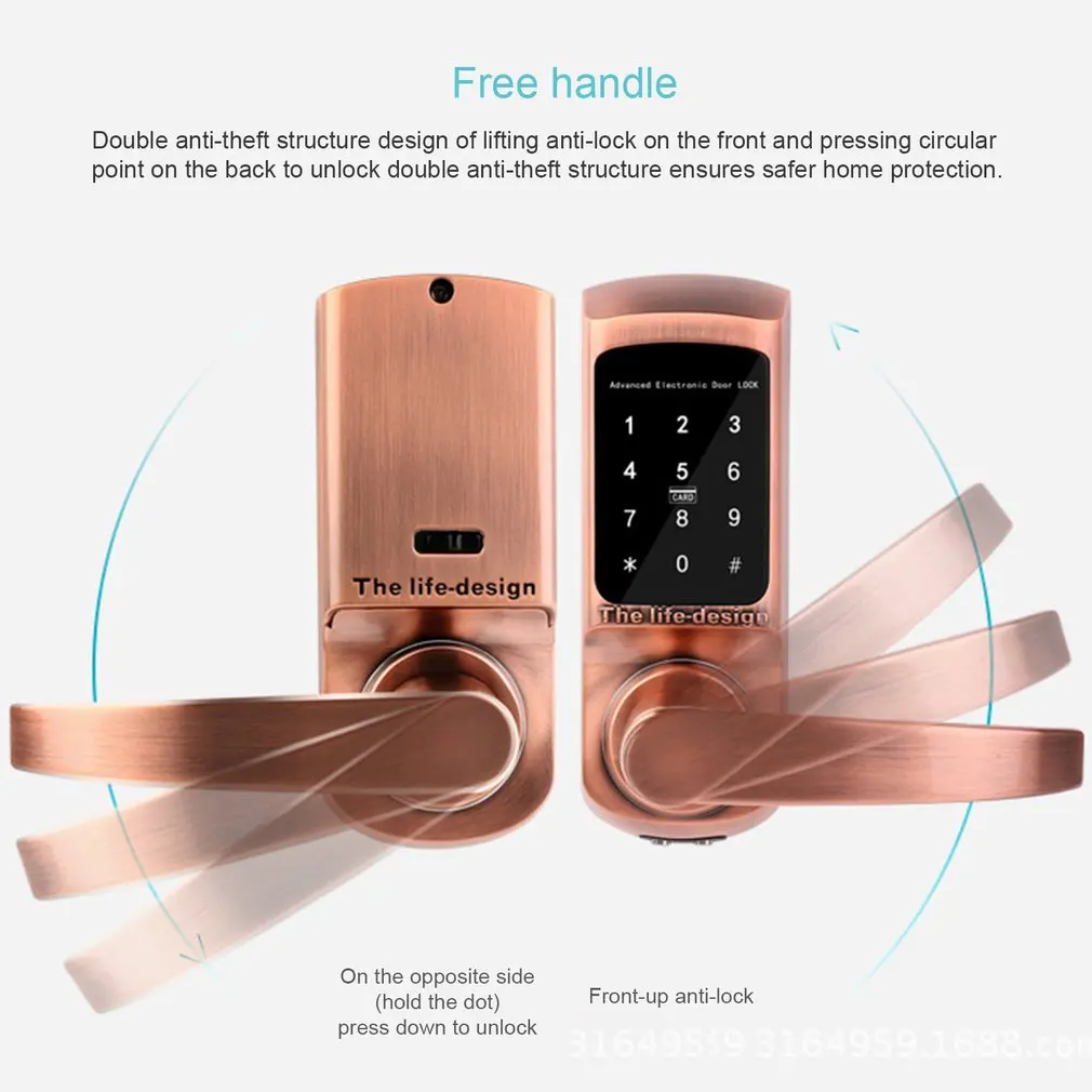 FM-01 Digital Intelligent Wooden Door Lock Keyless Smart Door Lock Password+Card+Key Unlocking 3 Ways for Interior Door
FM-01 Digital Intelligent Wooden Door Lock Keyless Smart Door Lock Password+Card+Key Unlocking 3 Ways for Interior Door