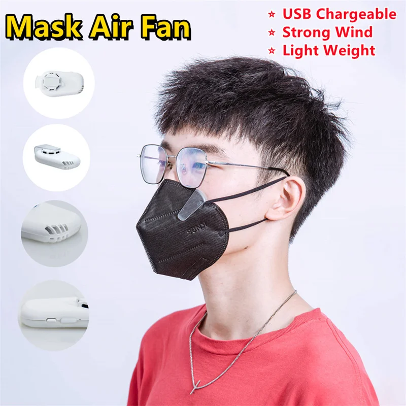 USB Rechargeable Cooling Air Fan For Face Mask Transparent Clip-On Air Filter No Noise Mini Mask Fans Personal Air Purifiers
USB Rechargeable Cooling Air Fan For Face Mask Transparent Clip-On Air Filter No Noise Mini Mask Fans Personal Air Purifiers