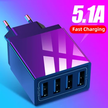 Universal 4 Ports USB Charger Travel Wall Phone Power Adapter Smart Charger Head For iPhone Samsung Smart Phone USB Fast charger 
Universal 4 Ports USB Charger Travel Wall Phone Power Adapter Smart Charger Head For iPhone Samsung Smart Phone USB Fast charger