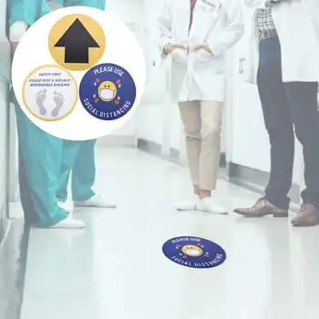 5pcs / Bag Floor Sticker Safety Distance Sign Decal Distance Warning Floor Sticker For Store Hospital 
5pcs / Bag Floor Sticker Safety Distance Sign Decal Distance Warning Floor Sticker For Store Hospital