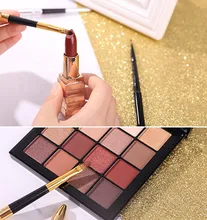 1pc pliable or argent noir lèvres maquillage brosse stylo métal poignée cosmétique Lipgloss rouge à lèvres brillant à lèvres brosse avec capuchon de protection(China)