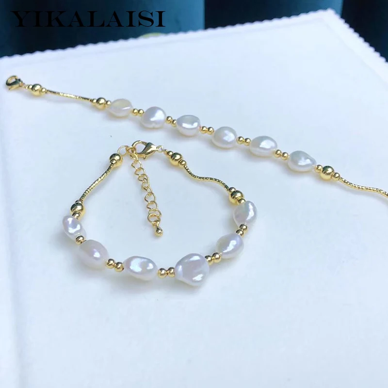 YIKALAISI Fine Jewelry Charm Bracelet Pearl Jewelry 9-10mm Natural Freshwater Pearl Bracelet Bracelet For Women
YIKALAISI Fine Jewelry Charm Bracelet Pearl Jewelry 9-10mm Natural Freshwater Pearl Bracelet Bracelet For Women