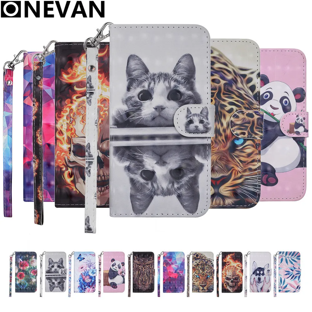 

Leather Flip Wallet Case for IPhone 5 5C 6 Plus 7 8 X XS MAX XR Multi Card Cute 3d Emboss Cartoon Patterned Phone Cover Animal