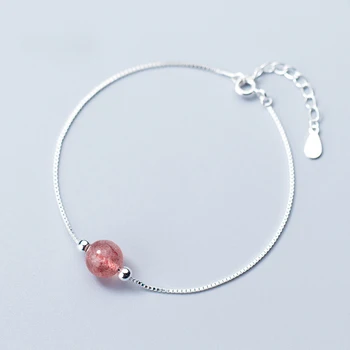 Fashion 925 Sterling Silver Chain Bracelets Pink Crystal Beads Charm Bracelets Fine Jewelry
Fashion 925 Sterling Silver Chain Bracelets Pink Crystal Beads Charm Bracelets Fine Jewelry