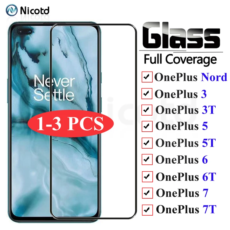 

1-3PCS Protective Glass For OnePlus Nord Tempered Glass Screen Protector Film For Oneplus 7t 7 6t 6 5t 5 3t 3 Protective Glass