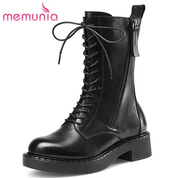 MEMUNIA 2021 New Arrive Genuine Leather Shoes Women Ankle Boots Top Quality Square Heel Casual Shoes Lace Up Zip Women Boots
MEMUNIA 2021 New Arrive Genuine Leather Shoes Women Ankle Boots Top Quality Square Heel Casual Shoes Lace Up Zip Women Boots