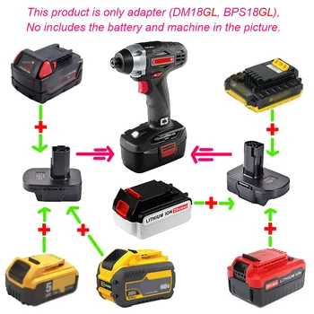 Adapter Converter DM18GL BPS18GL on Craftsman 19.2V Tool use DeWolt Milwaukee Black Decker Porter-Cable Stanley Li-ion Battery
Adapter Converter DM18GL BPS18GL on Craftsman 19.2V Tool use DeWolt Milwaukee Black Decker Porter-Cable Stanley Li-ion Battery