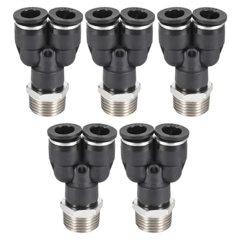 uxcell 5Pcs Push To Connect Air Fittings Y Type 10mm Tube OD x 1/2PT Male Thread Black for Polyethylene Nylon and PU Tubing
uxcell 5Pcs Push To Connect Air Fittings Y Type 10mm Tube OD x 1/2PT Male Thread Black for Polyethylene Nylon and PU Tubing