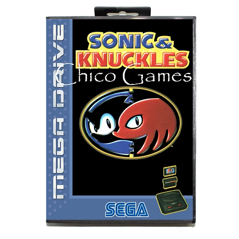 Sega MD игровая карта-Sonic и Knuckles EU чехол для MegaDrive консоль 16 бит карта | Электроника