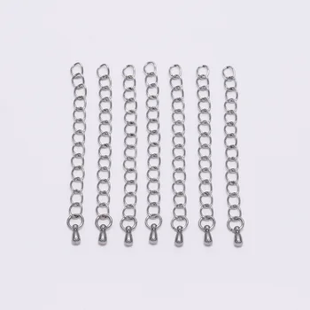 10pcs/ lot Stainless Steel Extended Extension Chains Tail Extender Chain For DIY Jewelry Making Connectors Findings 50mm 70mm
10pcs/ lot Stainless Steel Extended Extension Chains Tail Extender Chain For DIY Jewelry Making Connectors Findings 50mm 70mm