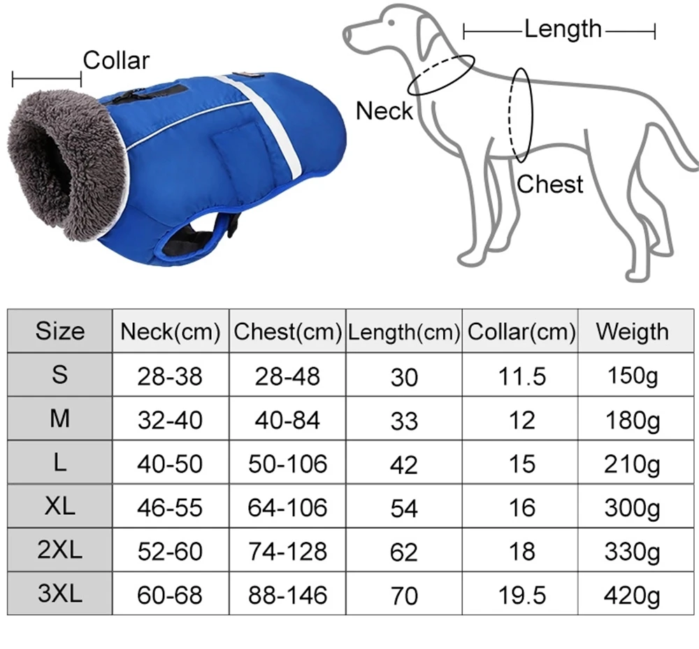 8 Dogs Pets Clothing Jacket Winter Waterproof Raincoat Soft Cotton Blanket Coat for Large Dogs and Small Dog Clothes Glowing Light
