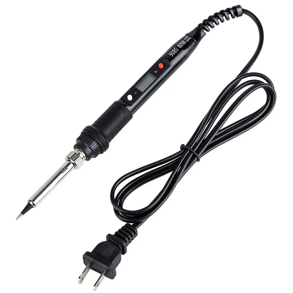 LCD temperature adjustable electric soldering iron ceramic 80W Digital LCD Electric soldering tool solder wire tweezers 1 Set
LCD temperature adjustable electric soldering iron ceramic 80W Digital LCD Electric soldering tool solder wire tweezers 1 Set