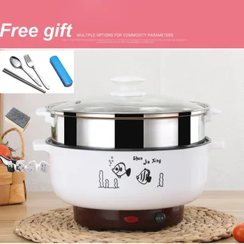 Multifunctional Electric Cooker 220V Heating Pan Electric Cooking Pot Machine Hotpot Noodles Eggs Soup Steamer mini rice cooker
Multifunctional Electric Cooker 220V Heating Pan Electric Cooking Pot Machine Hotpot Noodles Eggs Soup Steamer mini rice cooker