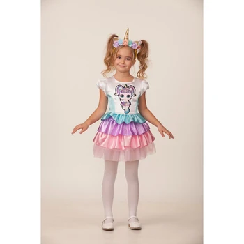 Carnival costume "Unicorn", dress, headband, r. 32, height 128 cm
Carnival costume "Unicorn", dress, headband, r. 32, height 128 cm