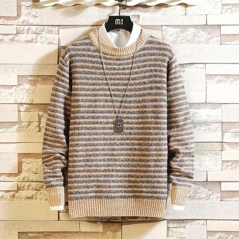 2020 New Sweaters Men'S Long Sleeves Autumn Spring Striped Pullover Knitted O-Neck Plus OverSized 5XL
2020 New Sweaters Men'S Long Sleeves Autumn Spring Striped Pullover Knitted O-Neck Plus OverSized 5XL