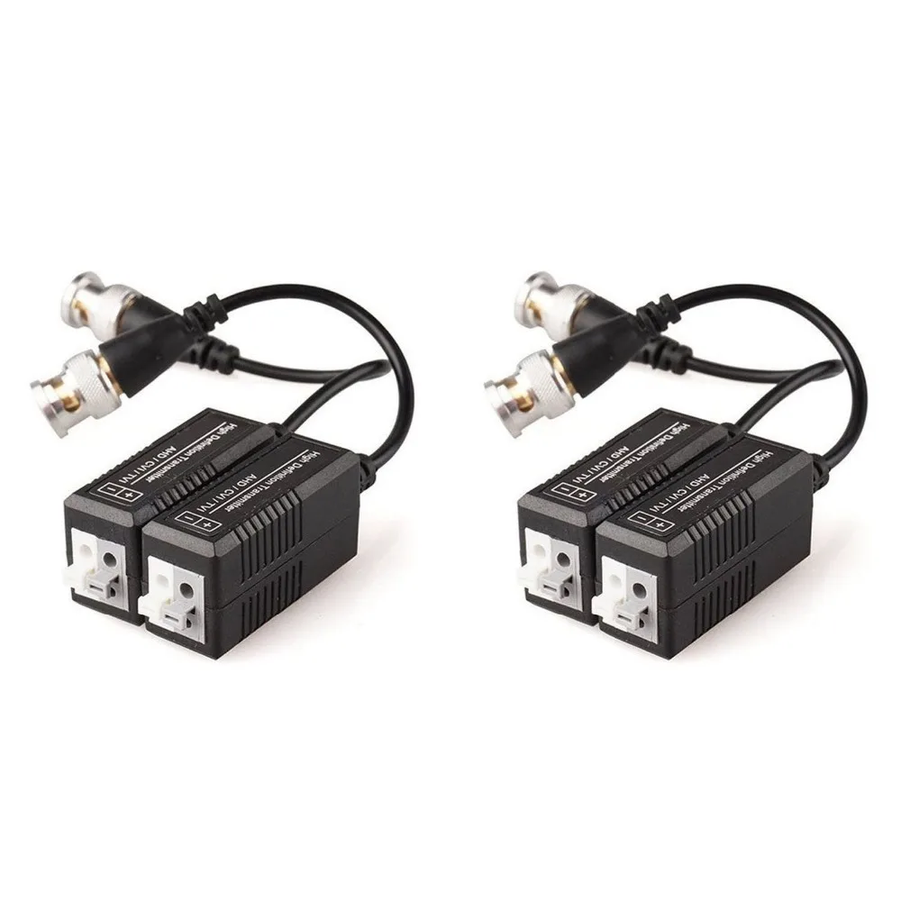4PCS Passive Video Balun Transmitter & Transceiver with Cable for 1080P TVI/CVI/TVI/AHD/960H DVR Camera CCTV System
4PCS Passive Video Balun Transmitter & Transceiver with Cable for 1080P TVI/CVI/TVI/AHD/960H DVR Camera CCTV System