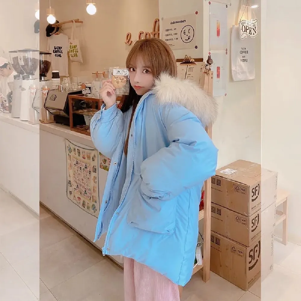 Korean Down Padded Jacket Women Mid-length Jacket Coat 2023 Winter New Bread Jacket loose fur collar parkas cotton-padded jacket
Korean Down Padded Jacket Women Mid-length Jacket Coat 2023 Winter New Bread Jacket loose fur collar parkas cotton-padded jacket