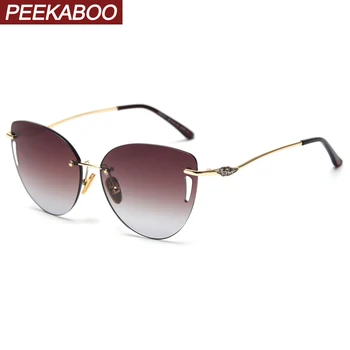 Peekaboo metal cat eye sunglasses rimless ladies fashion hollow high quality polarized sun glasses for women 2020 summer uv400
Peekaboo metal cat eye sunglasses rimless ladies fashion hollow high quality polarized sun glasses for women 2020 summer uv400