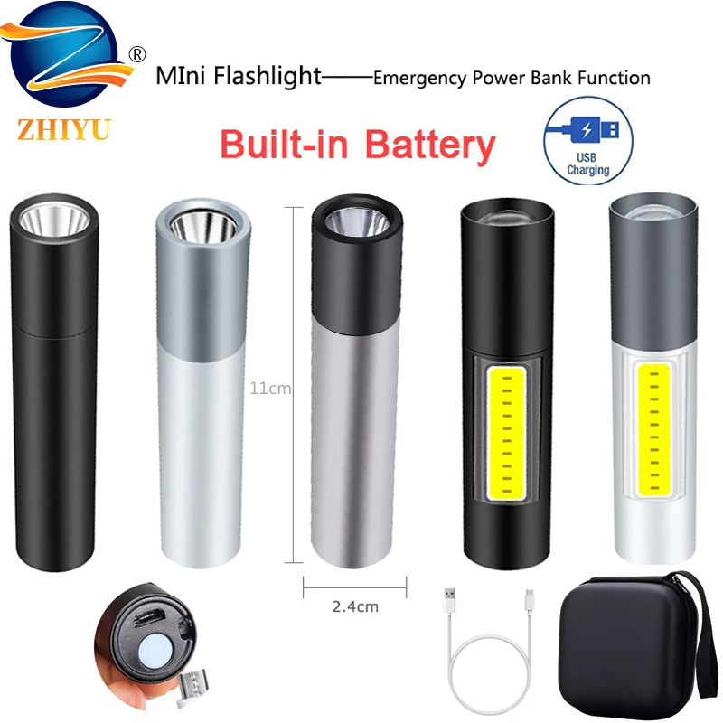 Mini Led Flashlight Portable T6 Light with Power Bank Function Rechargeable Flashlight Built-in Battery Zoom 5 Mode Torch Lamp
Mini Led Flashlight Portable T6 Light with Power Bank Function Rechargeable Flashlight Built-in Battery Zoom 5 Mode Torch Lamp