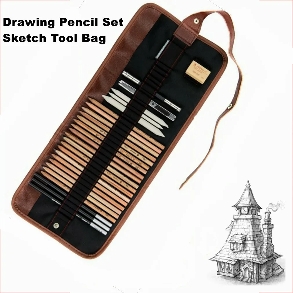 21/29/30pcs Sketch Pencil Set Professional Sketching Drawing Kit Wood Pencil Pencil Bags For Painter School Students Art Supplie
21/29/30pcs Sketch Pencil Set Professional Sketching Drawing Kit Wood Pencil Pencil Bags For Painter School Students Art Supplie