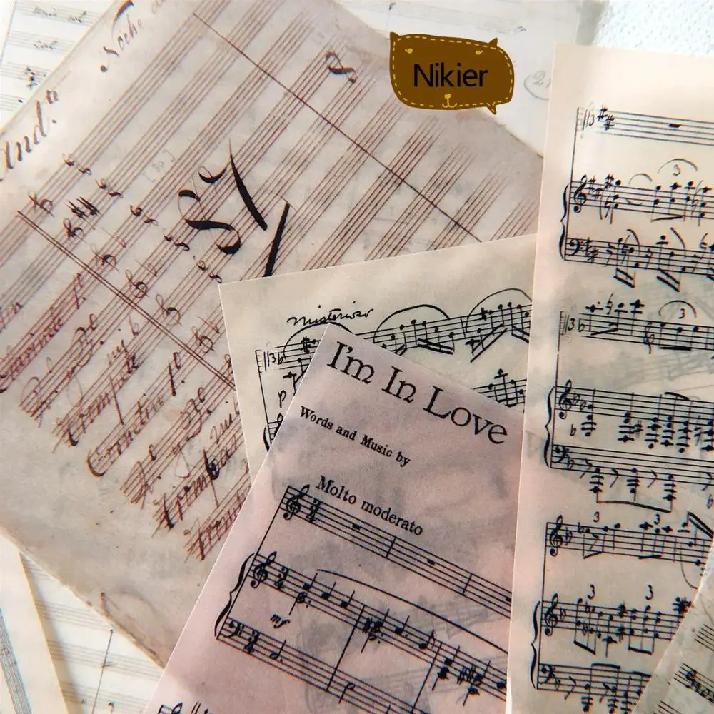 6-14pcs Vintage Music Score Background Retro Material Translucent Paper Decorative Sticker DIY Scrapbooking Album Bullet Journal
6-14pcs Vintage Music Score Background Retro Material Translucent Paper Decorative Sticker DIY Scrapbooking Album Bullet Journal