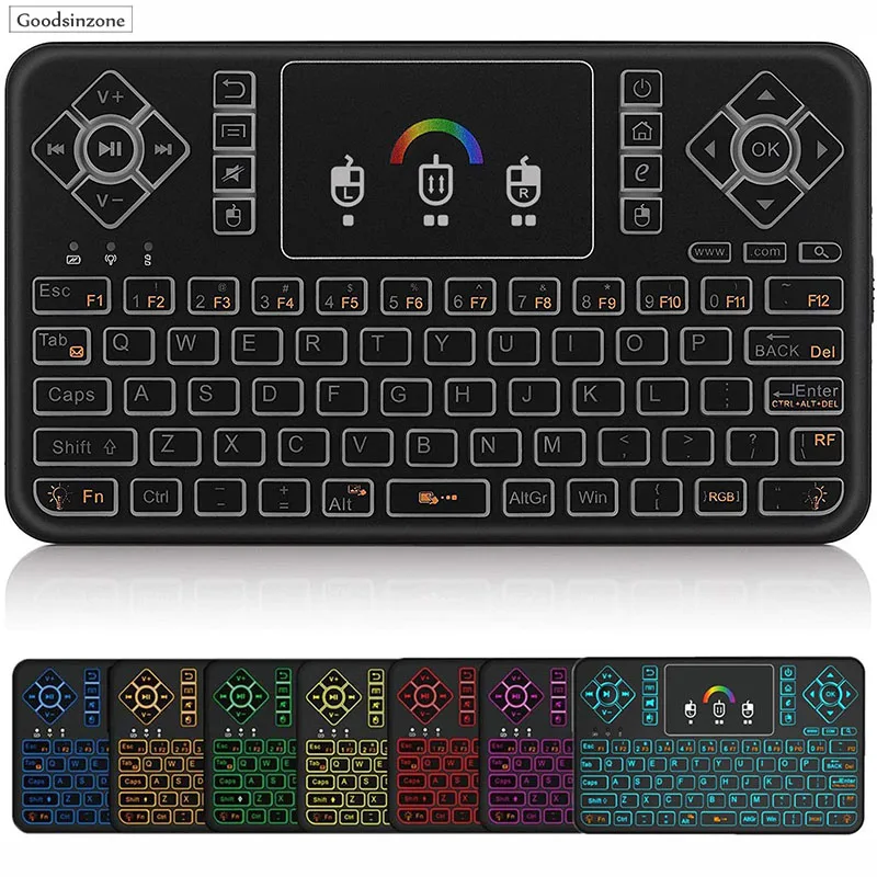 Raspberry Pi 4 Model B Mini Wireless Keyboard Q9 Mini Keyboard Touchpad Colorful Backlit Wireless Keyboard for PC Raspberry Pi
Raspberry Pi 4 Model B Mini Wireless Keyboard Q9 Mini Keyboard Touchpad Colorful Backlit Wireless Keyboard for PC Raspberry Pi