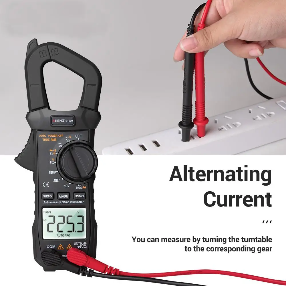 ANENG ST209 Digital Clamp Meter Multimeter 6000counts True RMS Mini Amp DC/AC Clamp Meters voltmeter 400v Automatic Range
ANENG ST209 Digital Clamp Meter Multimeter 6000counts True RMS Mini Amp DC/AC Clamp Meters voltmeter 400v Automatic Range