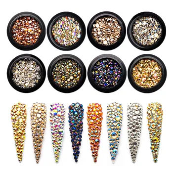 Multi Color Nail Crystal Rhinestones Nails Glass Gold Flatback Strass Nail Art Mix Size Shiny Nail Stones For Nails MJZ2153
Multi Color Nail Crystal Rhinestones Nails Glass Gold Flatback Strass Nail Art Mix Size Shiny Nail Stones For Nails MJZ2153