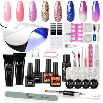 Nail Gel Kit Nail Set With Nail Polish UV Gel Kit Full Manicure Set UV Led Lamp Quick Building Hard Jelly For Nail Extension Kit
Nail Gel Kit Nail Set With Nail Polish UV Gel Kit Full Manicure Set UV Led Lamp Quick Building Hard Jelly For Nail Extension Kit